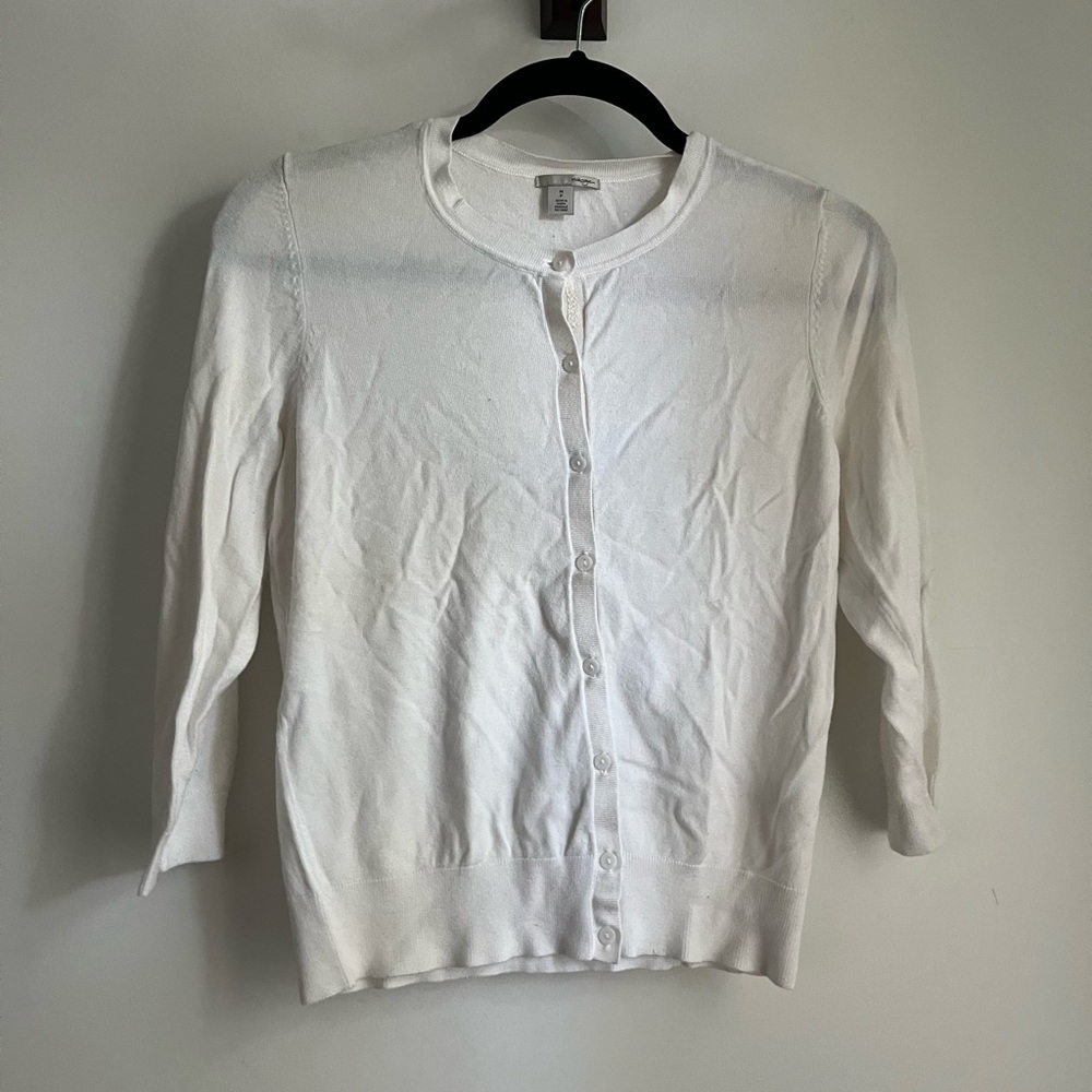 White cardigan